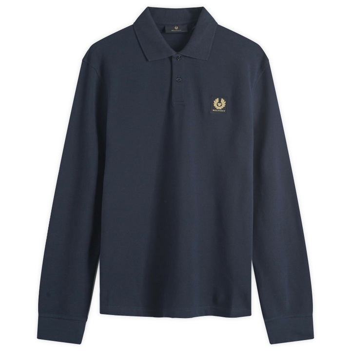 Photo: Belstaff Men's Long Sleeved Polo in Blue