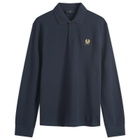 Belstaff Men's Long Sleeved Polo in Blue