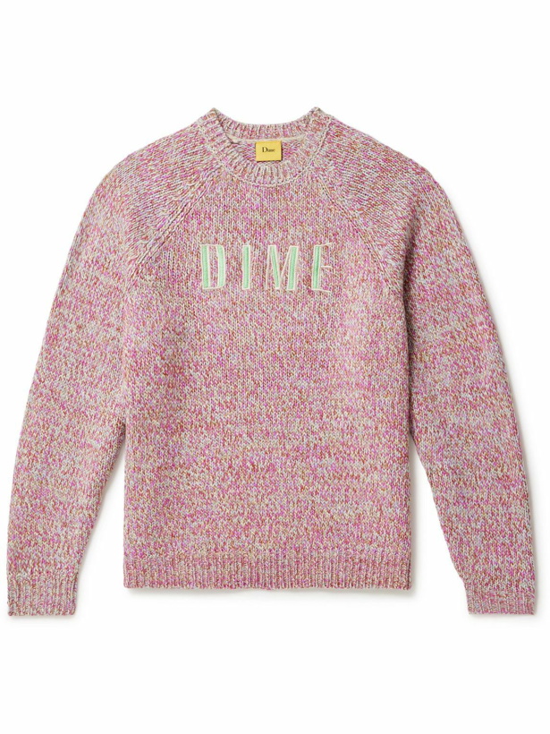 Photo: DIME - Fantasy Logo-Embroidered Knitted Sweater - Pink