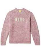 DIME - Fantasy Logo-Embroidered Knitted Sweater - Pink