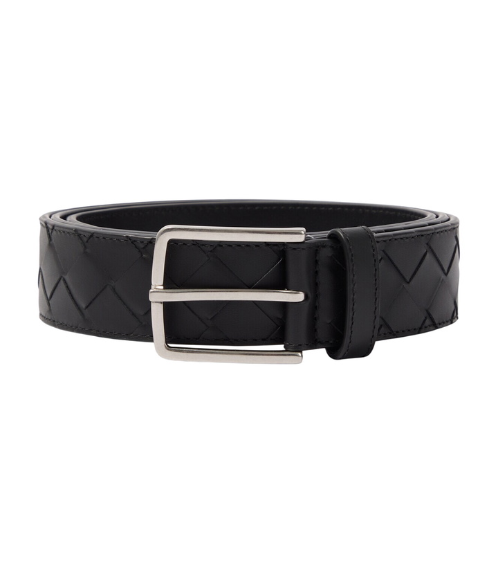 Photo: Bottega Veneta Intrecciato leather belt