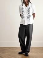 Rag & Bone - Avery Resort Camp-Collar Embroidered Modal-Twill Shirt - White