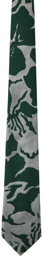 Dries Van Noten Green & Silver Jacquard Tie