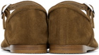 Le Monde Beryl Tan Suede Mary Jane Ballerina Flats