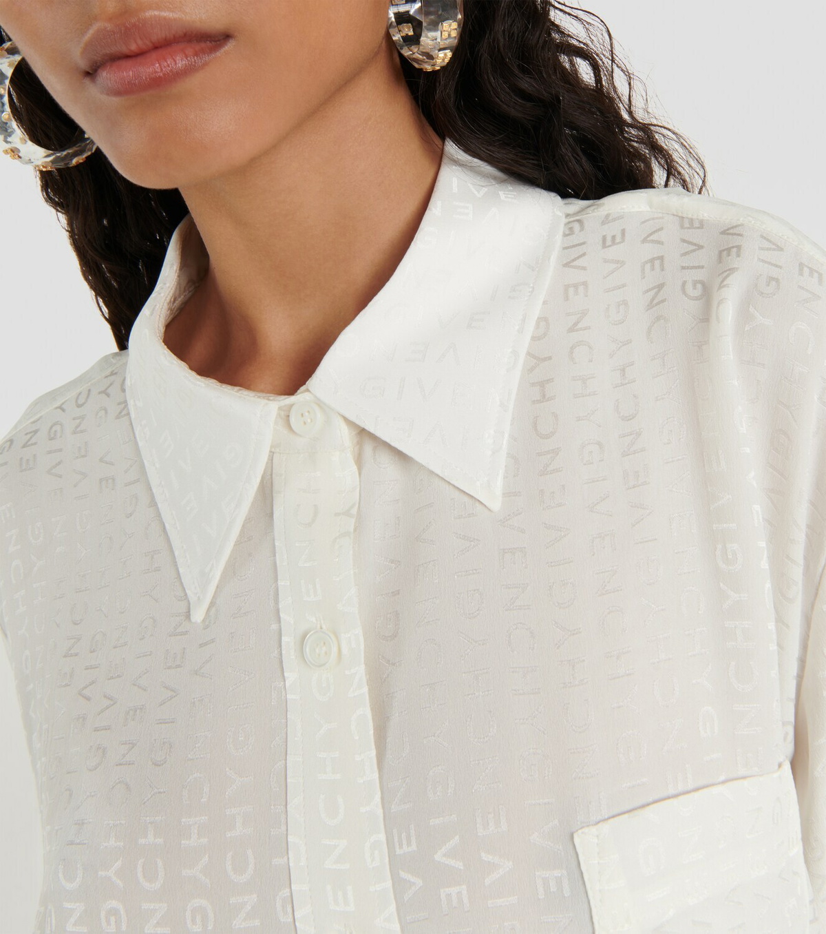 Givenchy Logo silk jacquard shirt Givenchy Givenchy Logo silk jacquard shirt Givenchy