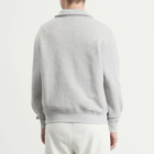 Lady White Co. Men's Cotton Wool Quarter Zip Sweatshirt in Heather Grey