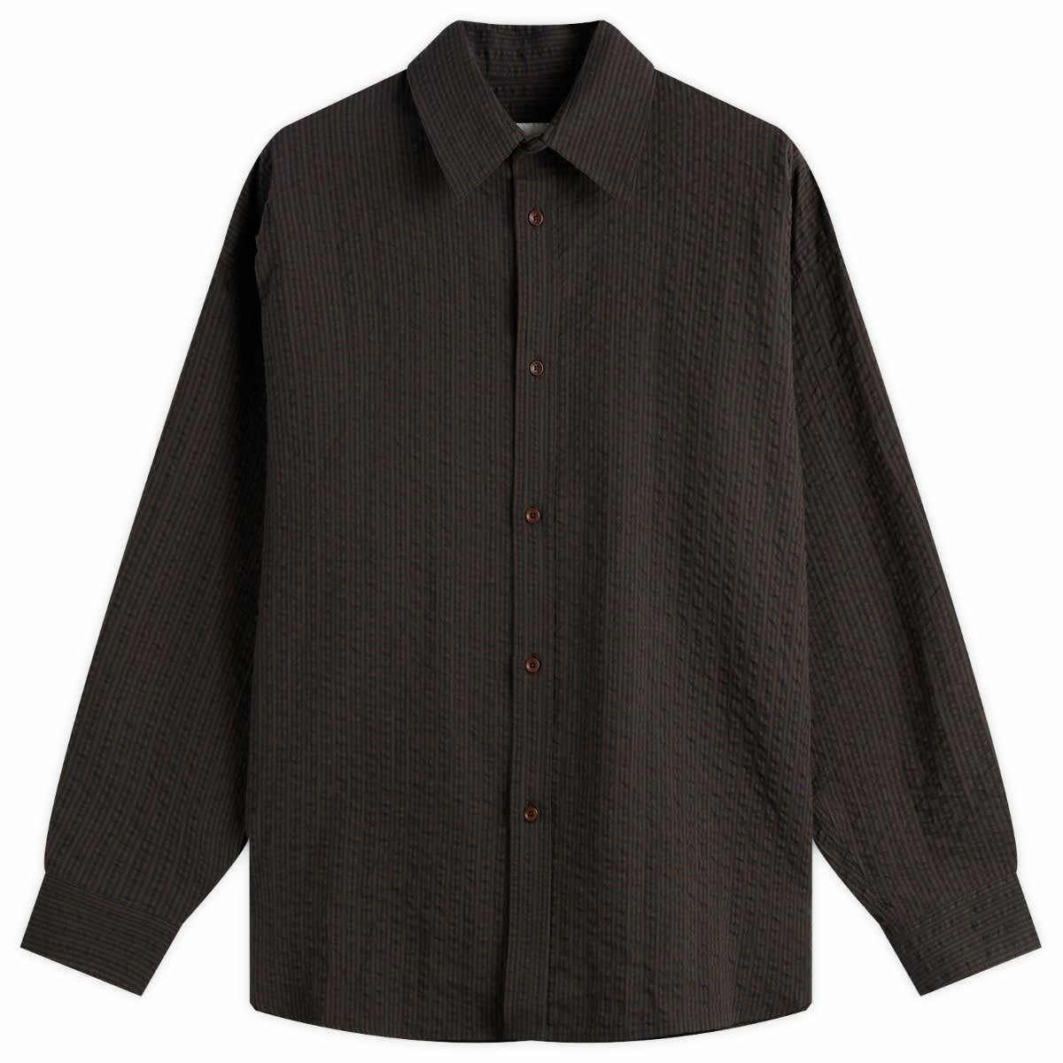 Sage Nation Men's Chisholm Check Shirt in Navy Brown Check