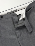 Slowear - Straight-leg Wool-Canvas Trousers - Gray