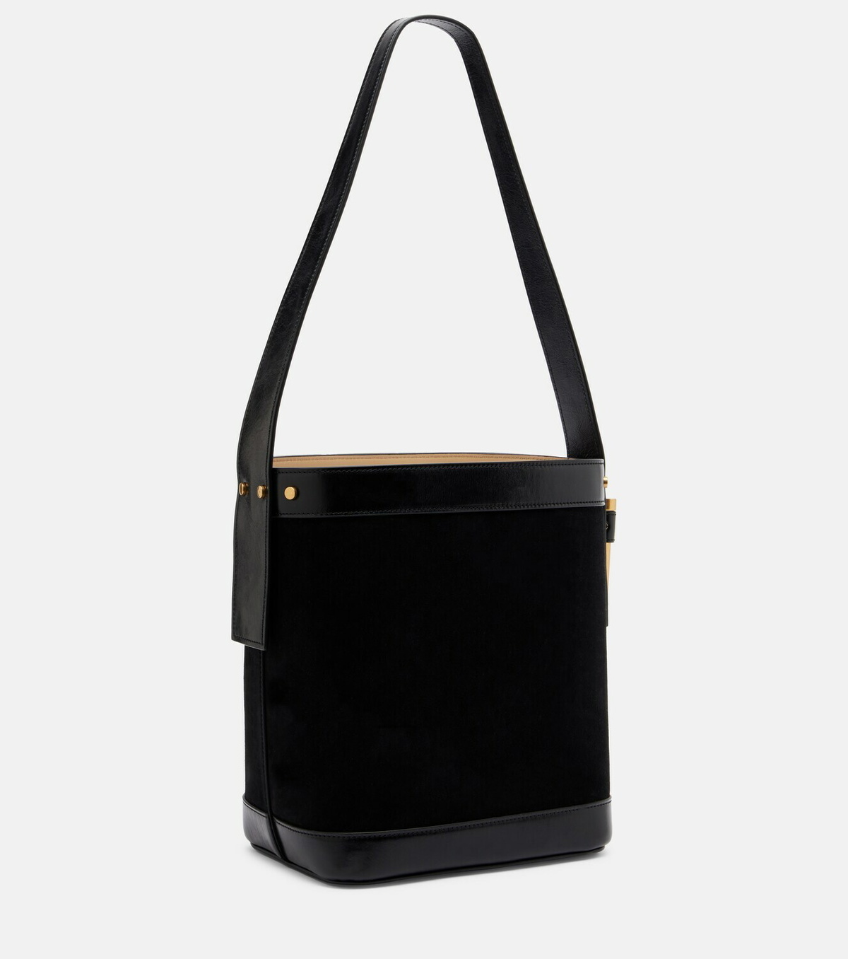 Versace La Medusa suede shoulder bag