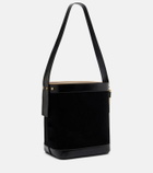Versace La Medusa suede shoulder bag