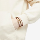 Mikia Men's Double Wrap Heishi Bracelet in Brown Multi 