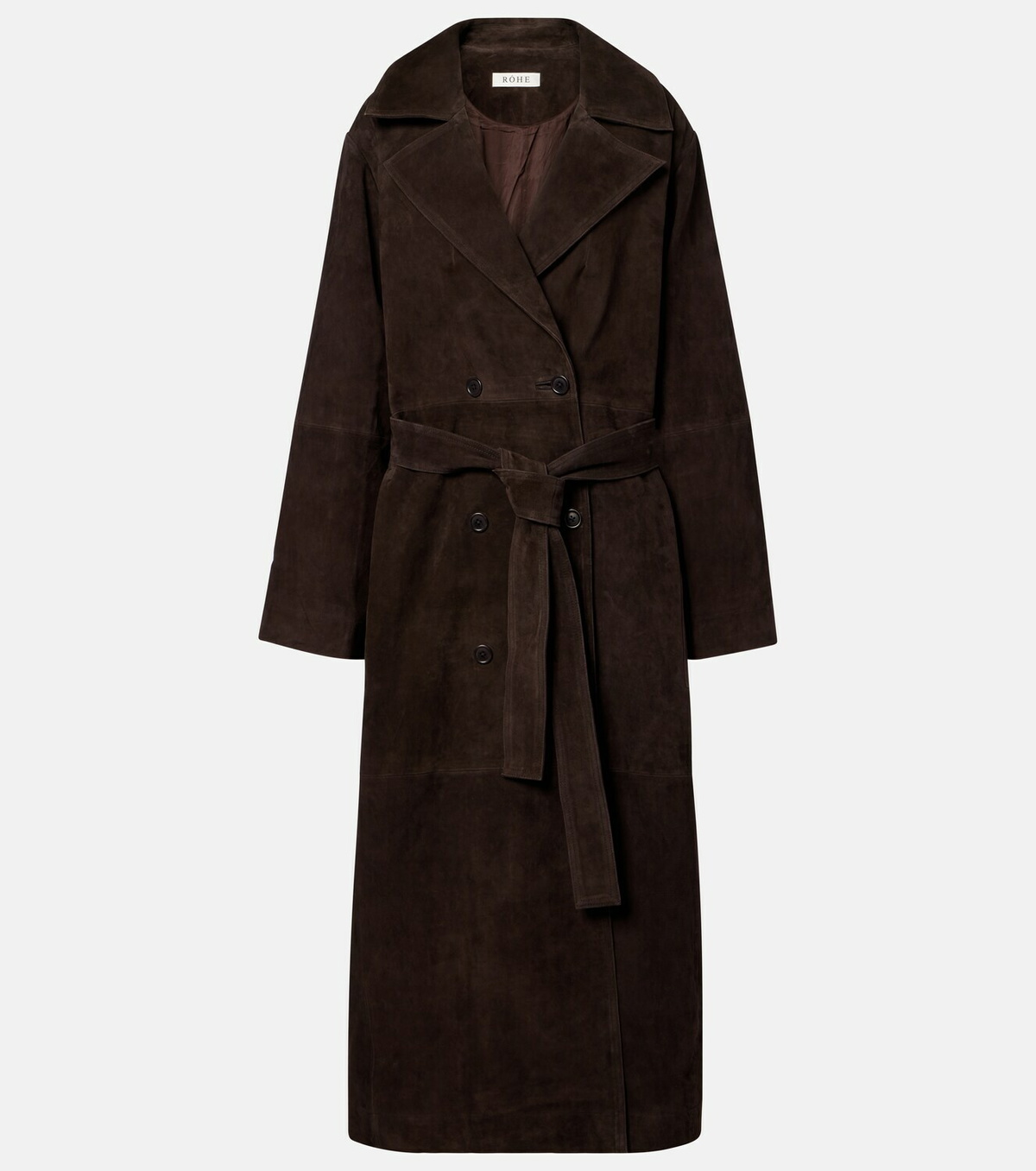Róhe Belted suede wrap coat