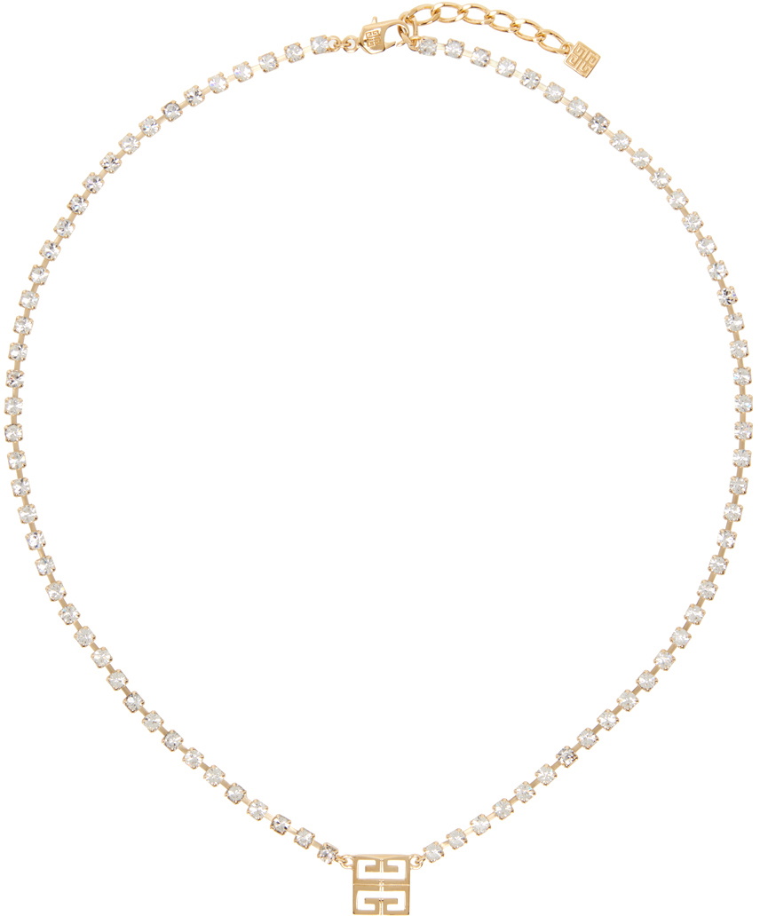 Givenchy Gold 4G Crystal Necklace Givenchy