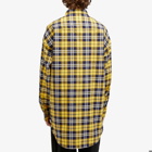 Givenchy Men's Popover Check Shirt in Dark Yellow