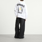 Balenciaga Men's Metal Merch Oversized Zip-Up Hoodie in White