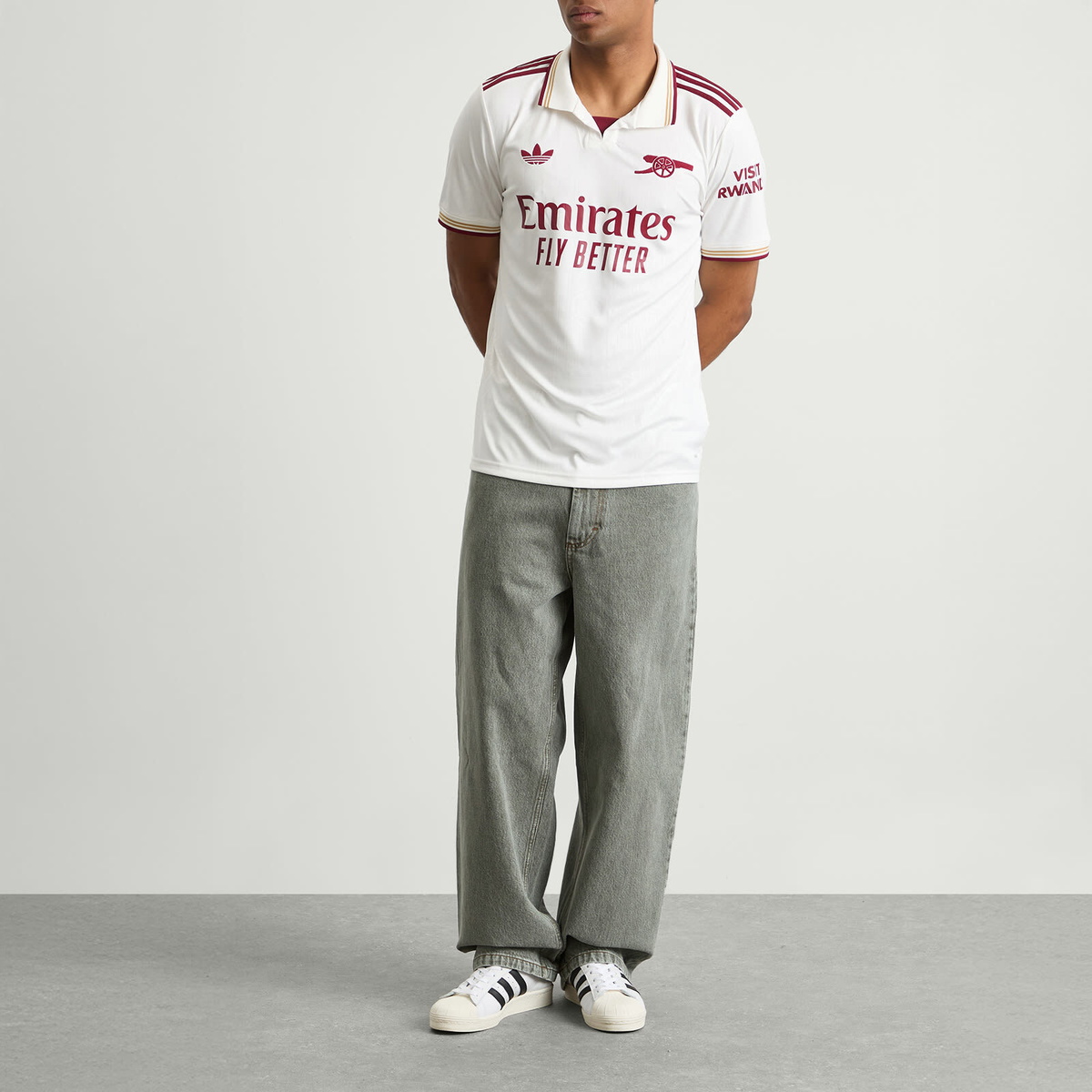 Adidas Arsenal FC. 3rd Jersey Top in Cloud White/Team Coll Burgundy