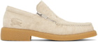 Burberry Beige Suede Chance Loafers