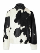 Golden Bear - The Stockton Leather-Trimmed Calf Hair Jacket - Black