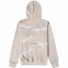 Lo-Fi Men's Gaze All Over Print Hoody in Cement