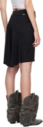 Dsquared2 Black Plunged Tailor Miniskirt