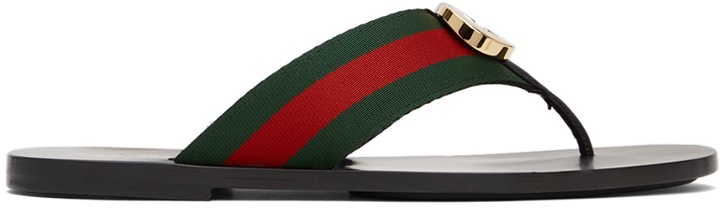 Photo: Gucci Red & Green Kika Thong Sandals