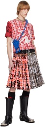 Chopova Lowena Gray & Red Penstemon Skirt