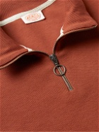Armor Lux - Logo-Appliquéd Cotton-Jersey Half-Zip Sweatshirt - Red