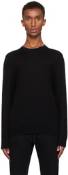 Reigning Champ Black Lightweight Merino Harry Crewneck Sweater