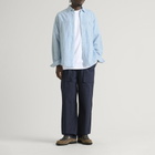 Café Mountain Men's Patchwork Stripe Heritage Shirt in Sky Blue Seersucker