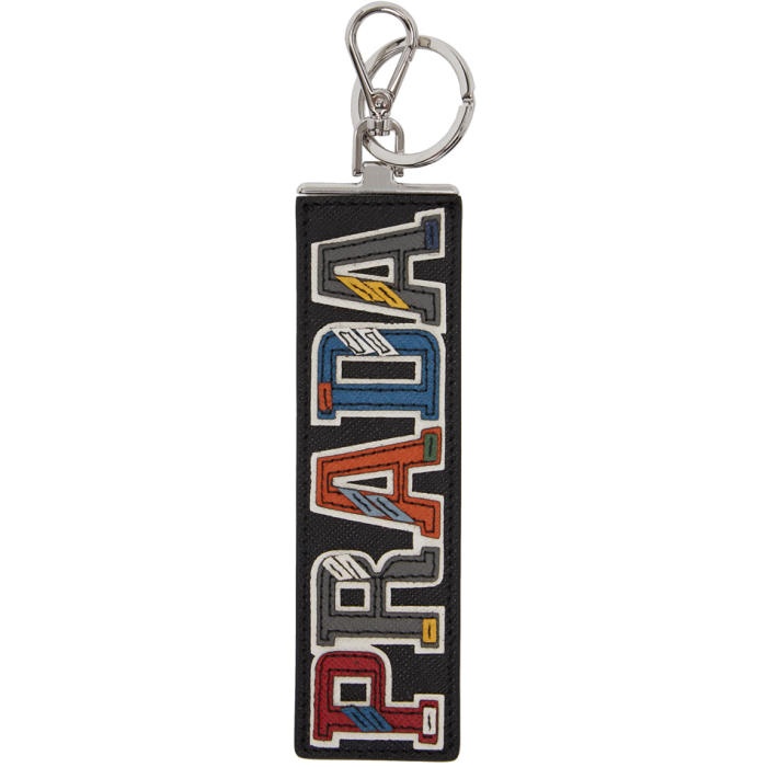 Photo: Prada Multicolor Saffiano Character Logo Keychain 