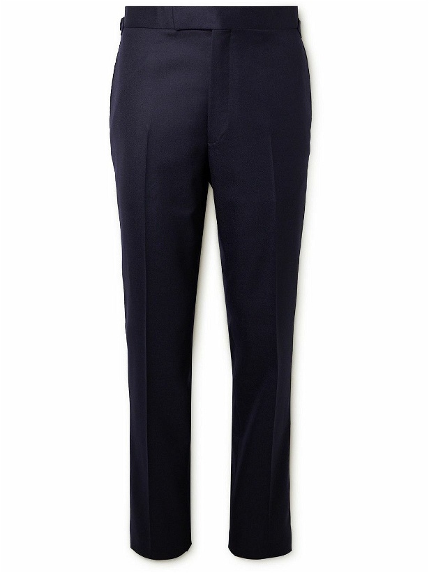 Photo: Kingsman - Tapered Wool-Flannel Suit Trousers - Blue