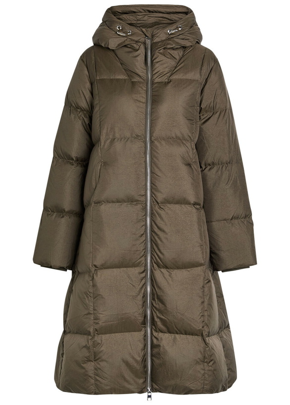Photo: Varley Katya Hooded Padded Nylon Coat Olive