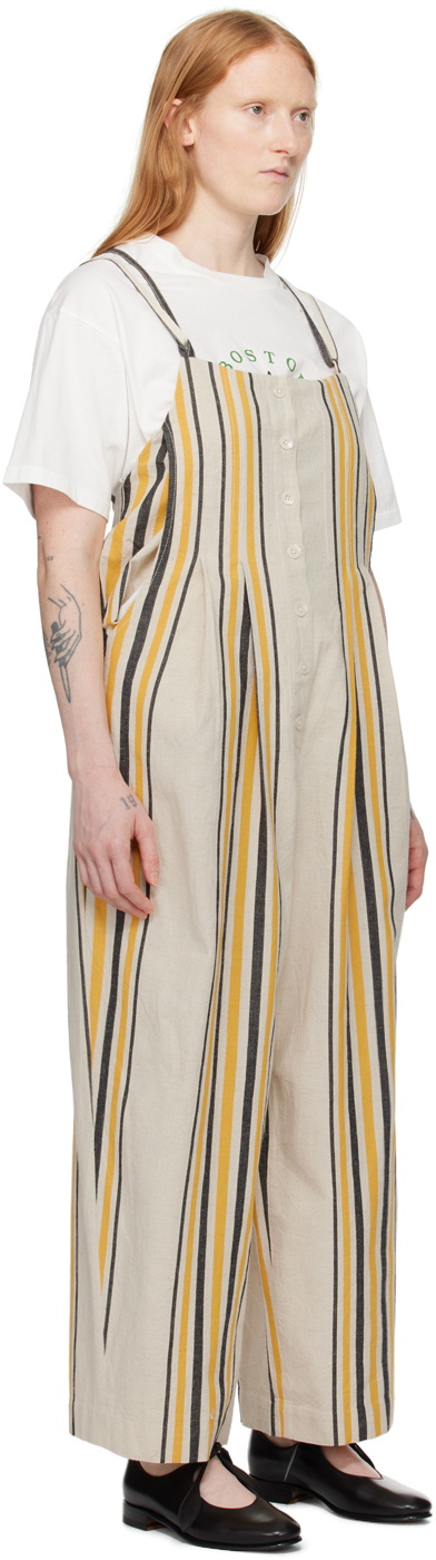 Bode Beige & Orange Namesake Stripe Jumpsuit