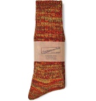Anonymous Ism - Cotton-Blend Jacquard Socks - Orange