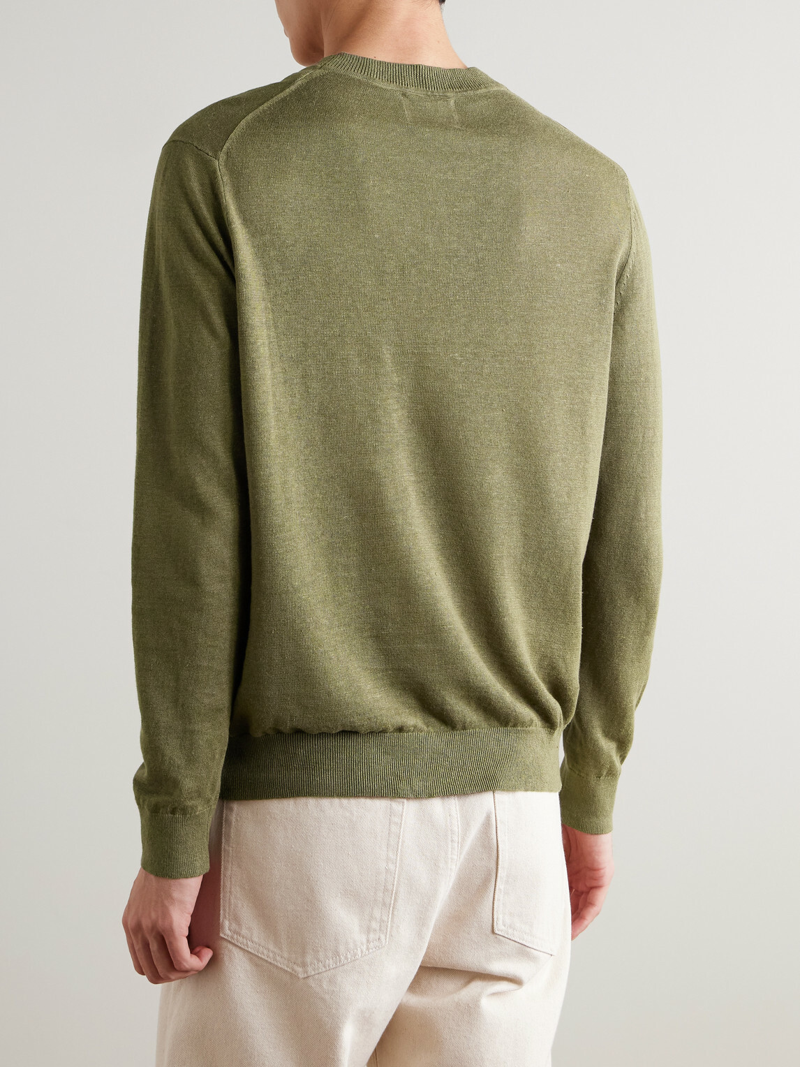 NN07 - Ted 60058 Linen Sweater - Green