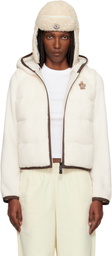 Moncler Grenoble Off-White Padded Polartec Zip-Up Down Jacket