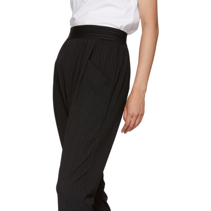 Baja East Black Rib Jersey Harem Lounge Pants
