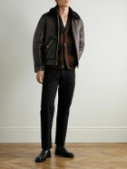NN07 - Atkinson 8173 Shearling Bomber Jacket - Black