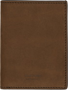 TOM FORD Brown Nubuck 'T Line' Folding Card Holder