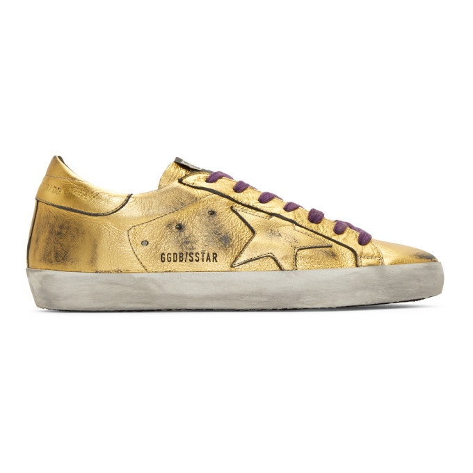 Photo: Golden Goose Gold Leather Superstar Sneakers