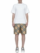Burberry Check Print Silk Shorts