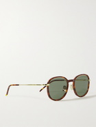 SAINT LAURENT - Round-Frame Tortoiseshell Acetate and Gold-Tone Sunglasses