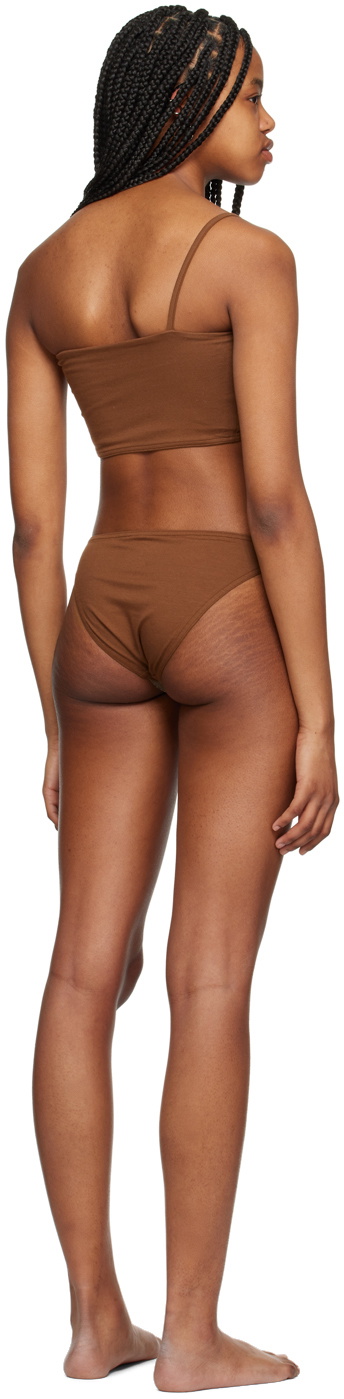 ELLISS Brown Asymmetric Underwear Set