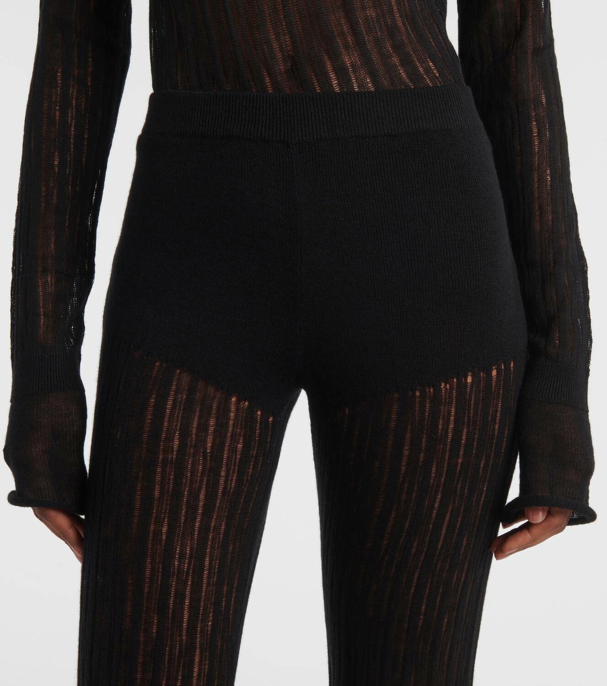 Didu Low-rise faux leather flared pants