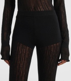 Didu Low-rise faux leather flared pants