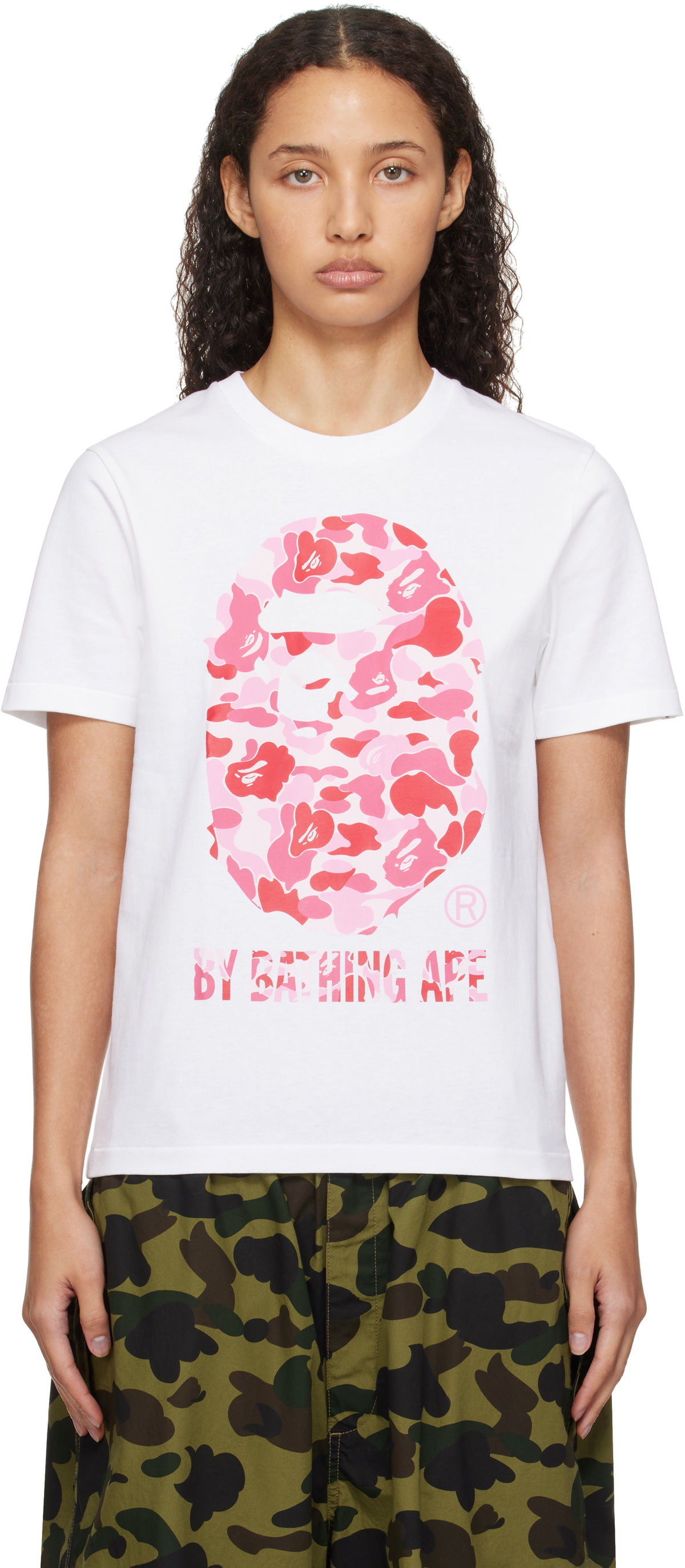 BAPE White ABC Camo T shirt A Bathing Ape