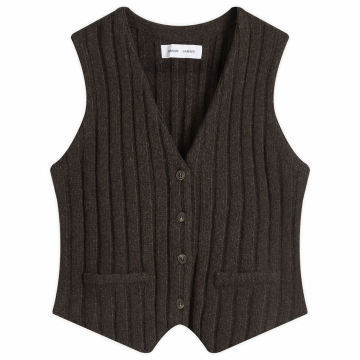 Photo: Samsøe Samsøe Women's Sanissa Knitted Vest in Turkish Coffee