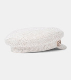 Roger Vivier Tweed newsboy cap