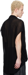 Julius Black Cowl Neck Drape T-shirt
