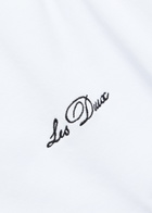Les Deux Logo-embroidered Cotton T-shirt White